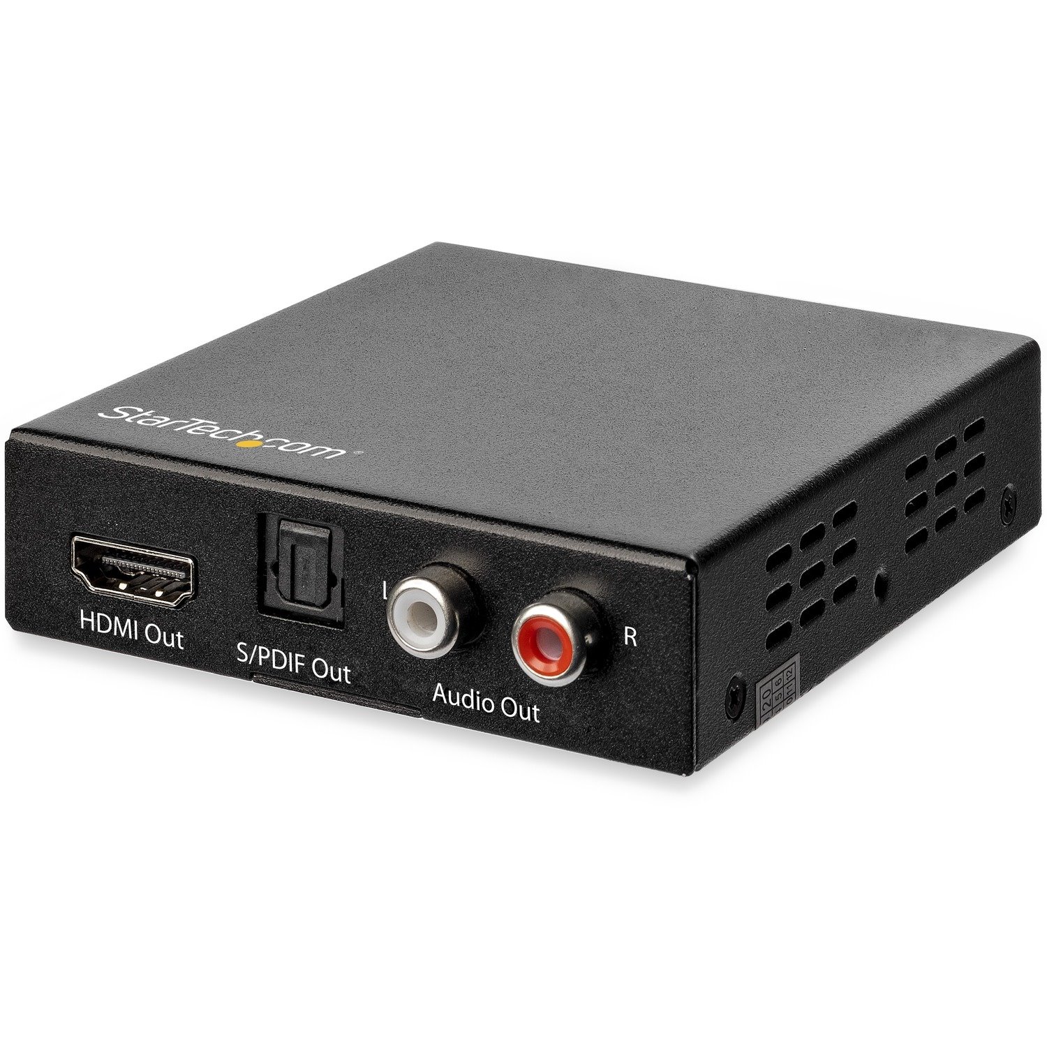 StarTech.com 4K HDMI Audio Extractor with 40K 60Hz Support - HDMI Audio De-embedder - HDR - Toslink Optical Audio - Dual RCA Audio - HDMI Audio - Supports the latest HDMI 2.0 specifications and HDR video pass-through and high video bandwidth up to 18Gbps - Integrated EDID management capabilities
