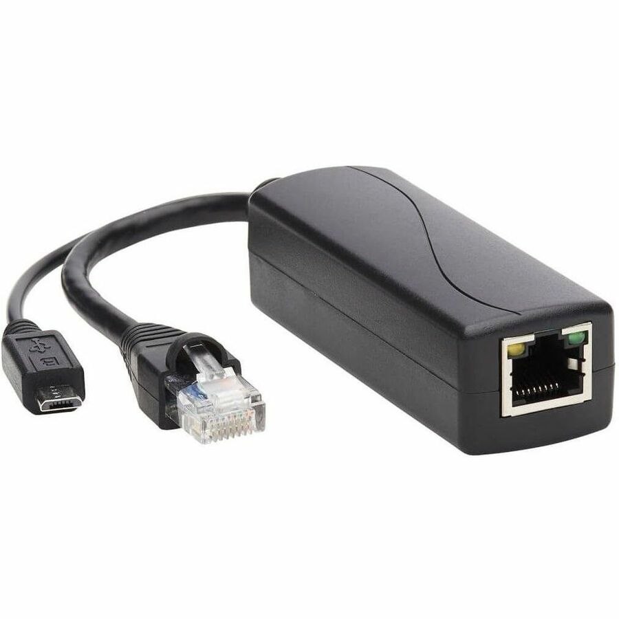 Eaton Tripp Lite Series PoE to USB Micro-B and RJ45 Active Splitter - 802.af, 48V to 5V 1A, Up to 328.08 ft. (100 m)