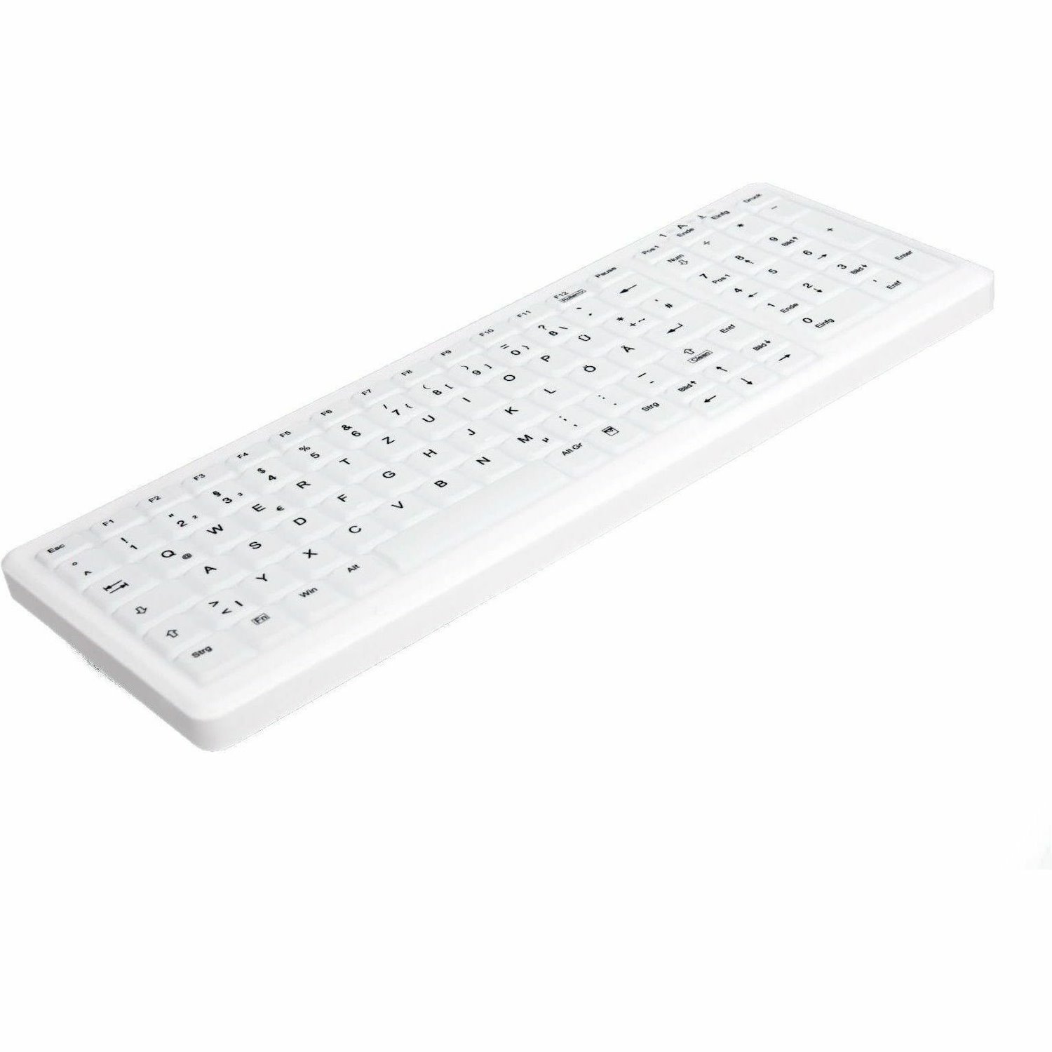 Active Key Keyboard - Wireless Connectivity - USB 1.1 Type A Interface - English (UK) - White