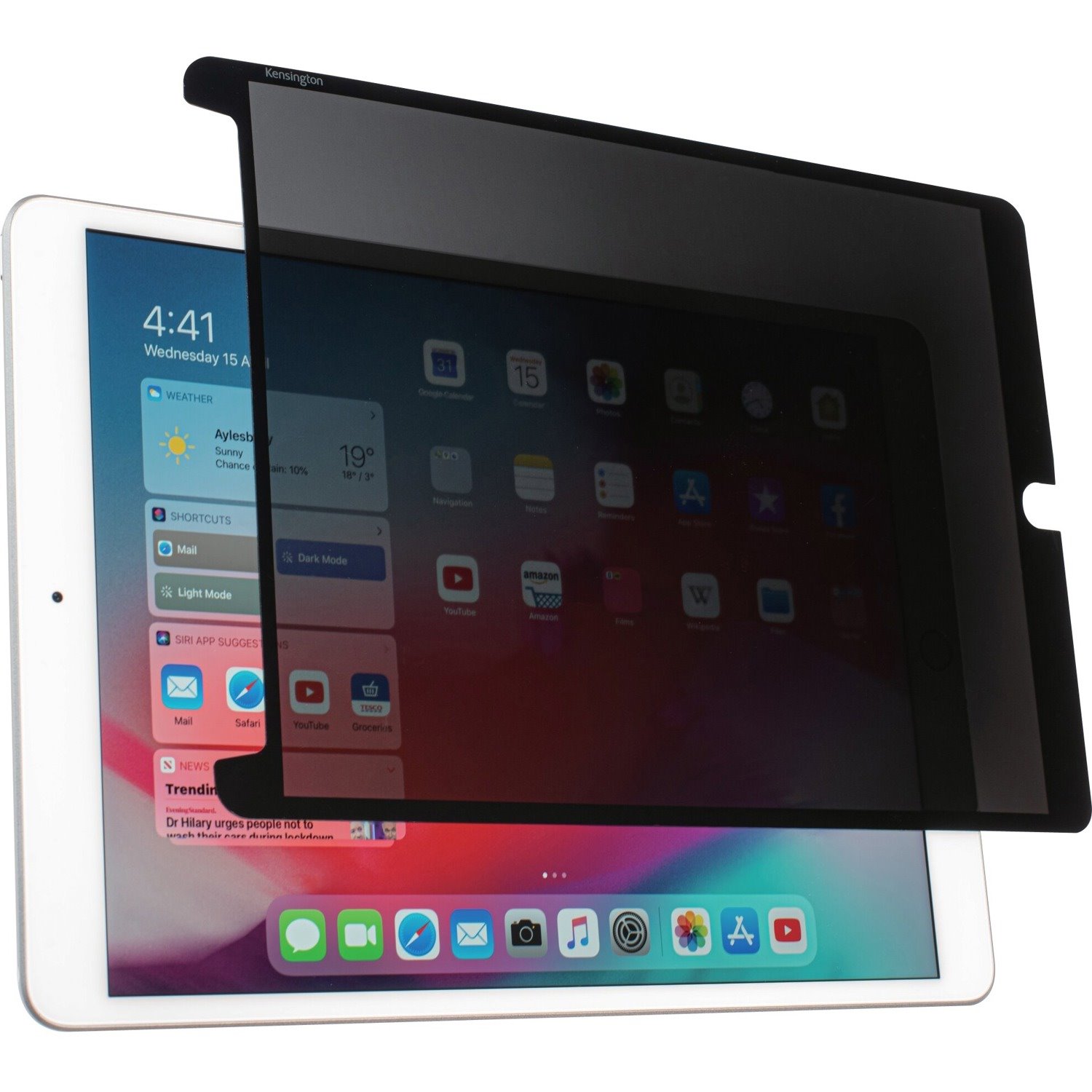 ACCO SA105 Privacy Screen for iPad Air 10.5" Black, Transparent