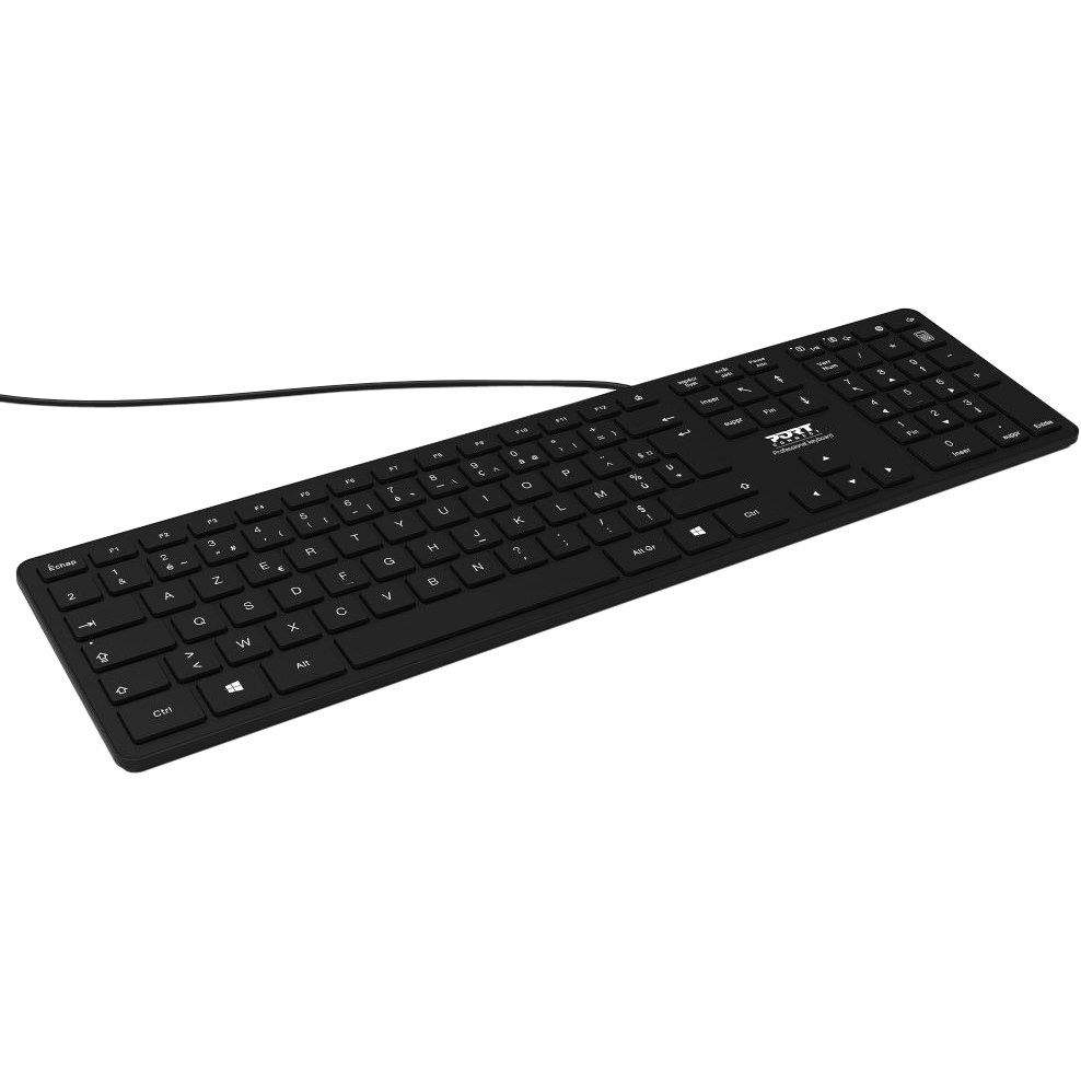 Port Office Keyboard - Cable Connectivity - USB Type A, USB Type C Interface - English (UK)