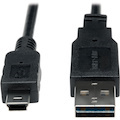 Eaton Tripp Lite Series Universal Reversible USB 2.0 Converter Adapter Cable (Reversible A to 5Pin Mini B M/M), 3 ft. (0.91 m)