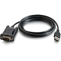 C2G 5ft USB to Serial Cable - USB to DB9 Serial RS232 Cable - M/M