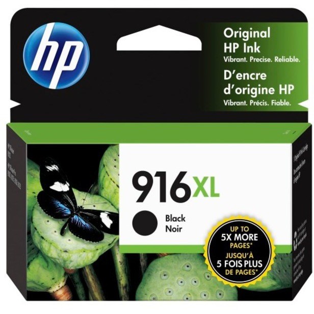 HP 916XL Original Extra High Yield Inkjet Ink Cartridge - Black - 1 Each