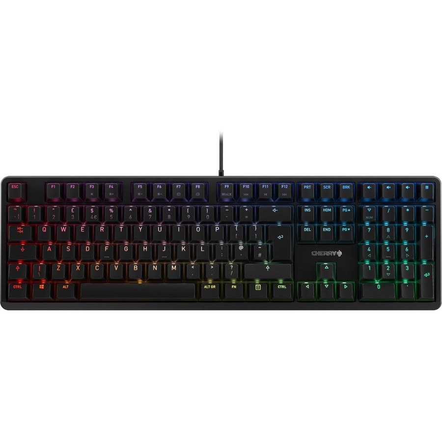 CHERRY G80-3000N RGB Keyboard - Cable Connectivity - USB Interface - RGB LED - English (UK) - Black