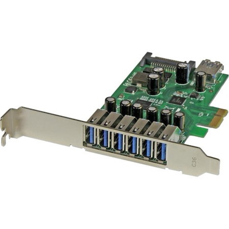 StarTech.com 7 Port PCI Express USB 3.0 Card - 5Gbps - Standard and Low-Profile Design