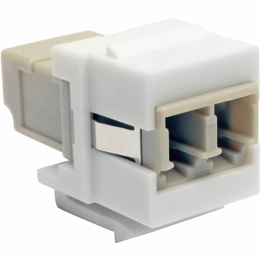 Eaton Tripp Lite Series Duplex Multimode Fiber Coupler, Keystone Jack - LC to LC, White