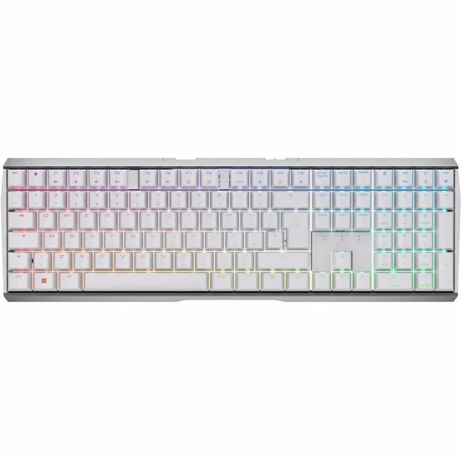 CHERRY MX 3.0S Gaming Keyboard - Wireless Connectivity - USB Type A Interface - RGB LED - English (UK) - White