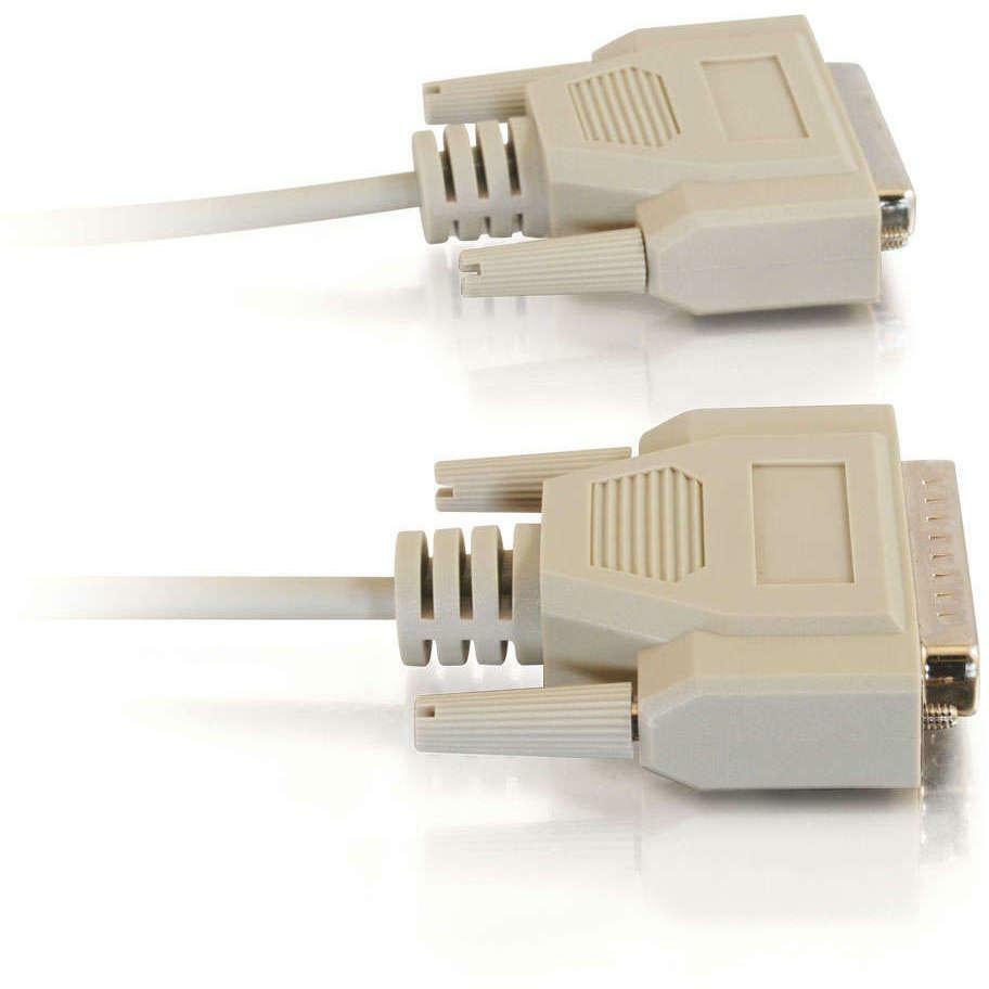C2G 25ft DB25 Male to DB25 Female Null Modem Cable