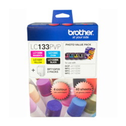 Brother LC133PVP Original Inkjet Ink Cartridge - Value Pack - Black, Cyan, Yellow, Magenta - 4 / Pack