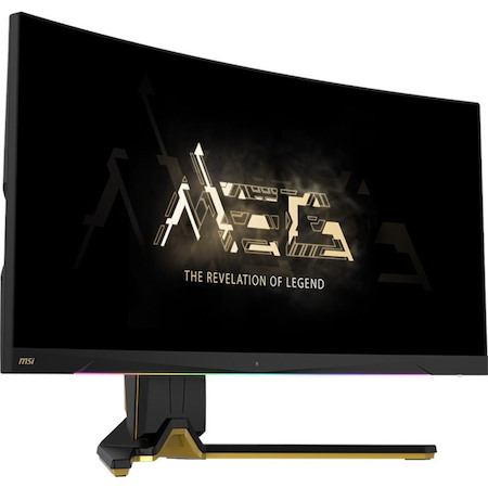 MSI MEG 342C QD-OLED 34.2" UW-QHD Curved Screen Gaming OLED Monitor - 21:9 - Black, Gold