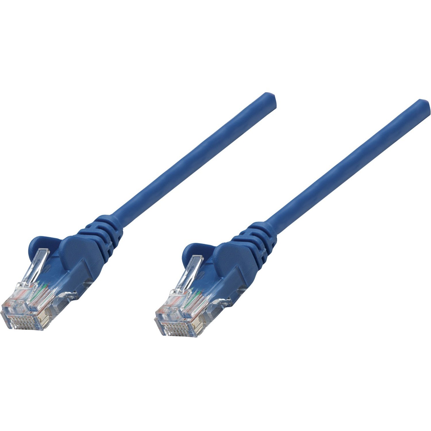 Intellinet Network Patch Cable, Cat5e, 1m, Blue, CCA, U/UTP, PVC, RJ45, Gold Plated Contacts, Snagless, Booted, Lifetime Warranty, Polybag