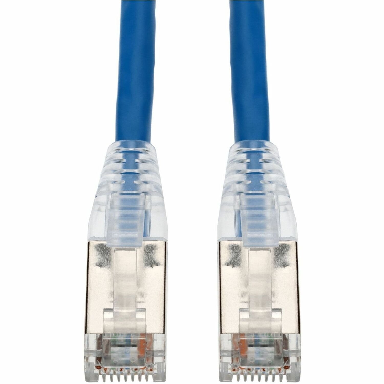 AddOn 6ft Blue CAT 6A Shielded PVC Ethernet Cable Snagless Easy Clear Boot TAA RJ-45 M/M