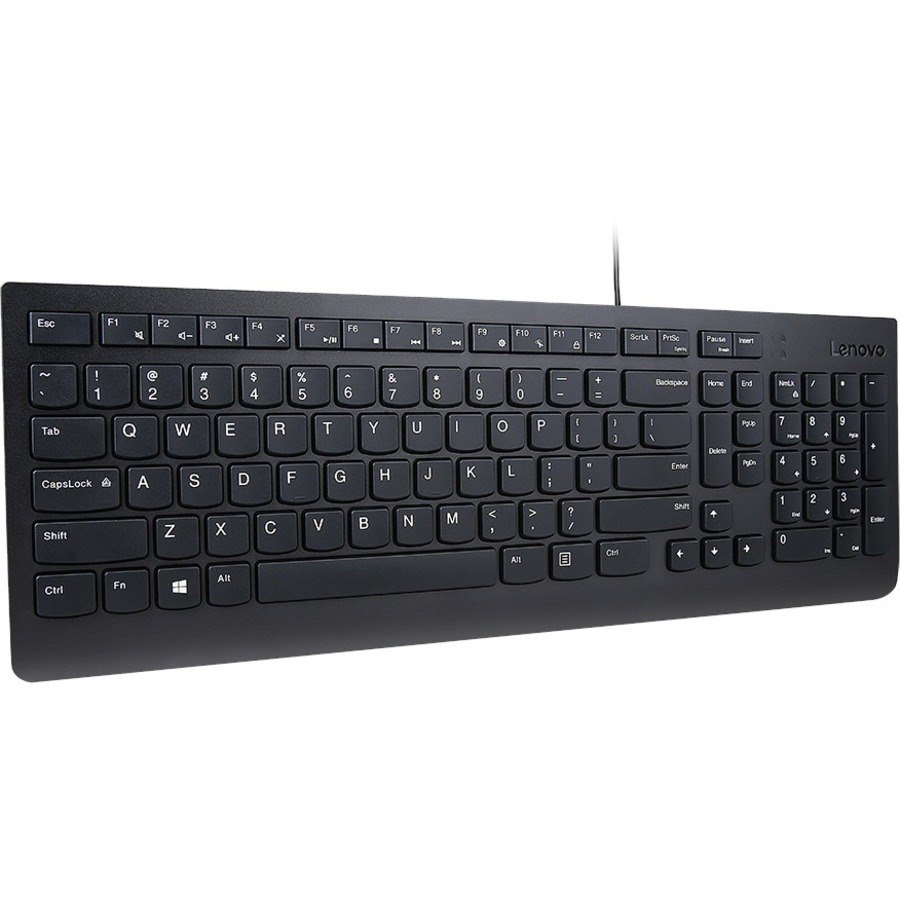 Lenovo Essential Keyboard - Cable Connectivity - USB Interface - German - QWERTZ Layout - Black