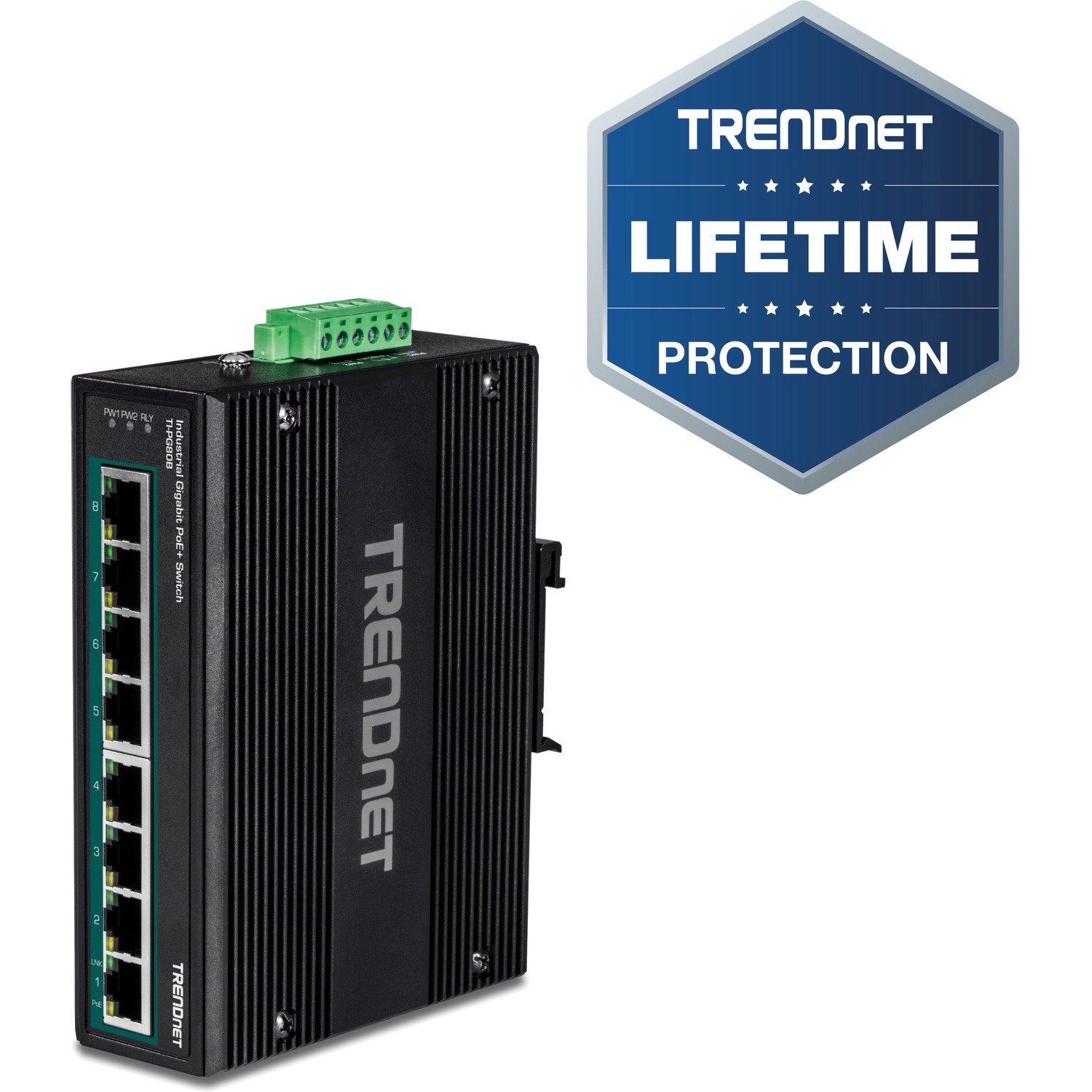 TRENDnet TI-PG80B 8 Ports Ethernet Switch - Gigabit Ethernet - 10/100/1000Base-T - New - TAA Compliant