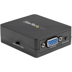StarTech.com Composite to VGA Video Converter - 1920x1200 - Composite Video Scaler - S Video to VGA Adapter (VID2VGATV3)