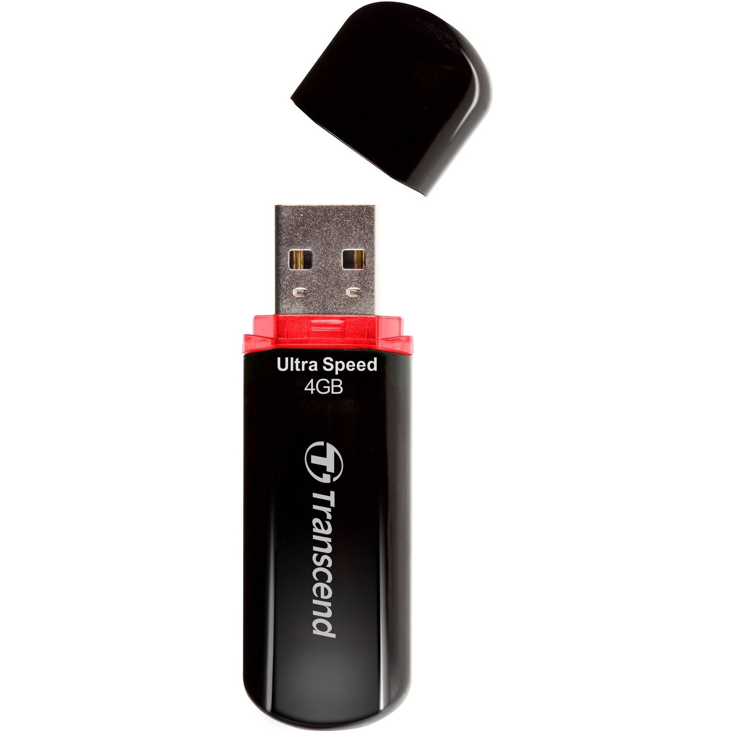 Transcend JetFlash 600 4 GB USB 2.0 Flash Drive - Black