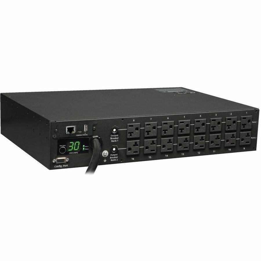 Eaton 2.9kW Single-Phase Monitored PDU - 120V Outlets (16 5-15/20R), L5-30P, 10 ft. (3.05 m) Cord, 2U Rack-Mount, TAA