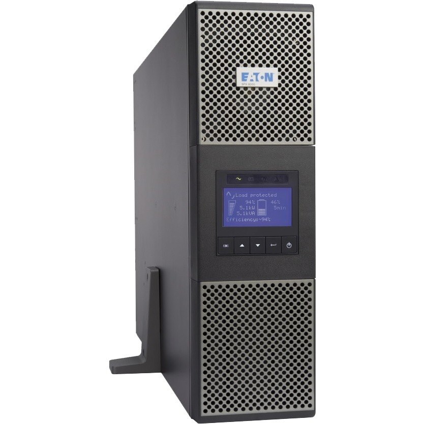 Eaton 9PX 6000VA 5400W 208V Online Double-Conversion UPS - L6-30P, 2 L6-20R, 2 L6-30R, Hardwired Output, 10 ft. Input Cord, Cybersecure Network Card, Extended Run, 3U - Battery Backup