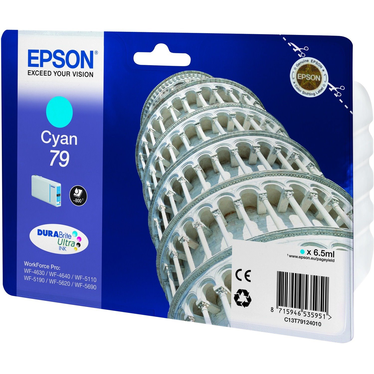 Epson 79 Original Inkjet Ink Cartridge - Cyan - 1 / Pack