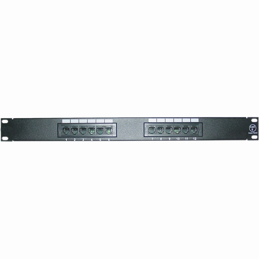 4XEM 12 Port CAT6 Rackmount Patch Panel