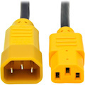 Eaton Tripp Lite Series PDU Power Cord, C13 to C14 - 10A, 250V, 18 AWG, 4 ft. (1.22 m), Yellow