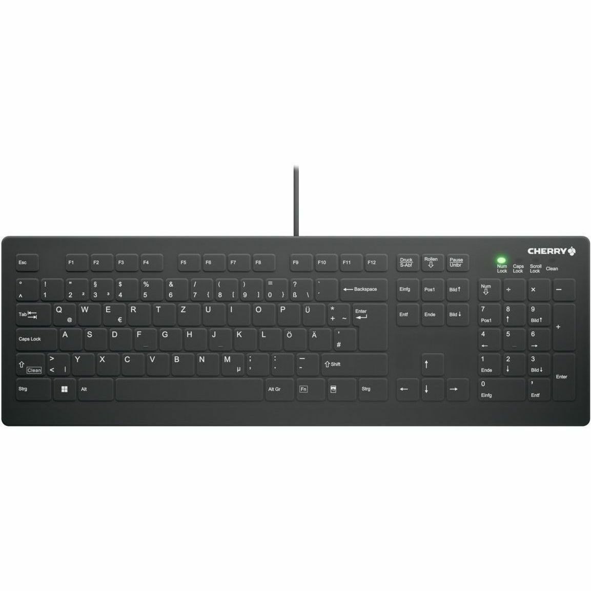 Active Key AK-C8112 Keyboard - Cable Connectivity - USB Type A Interface - Black