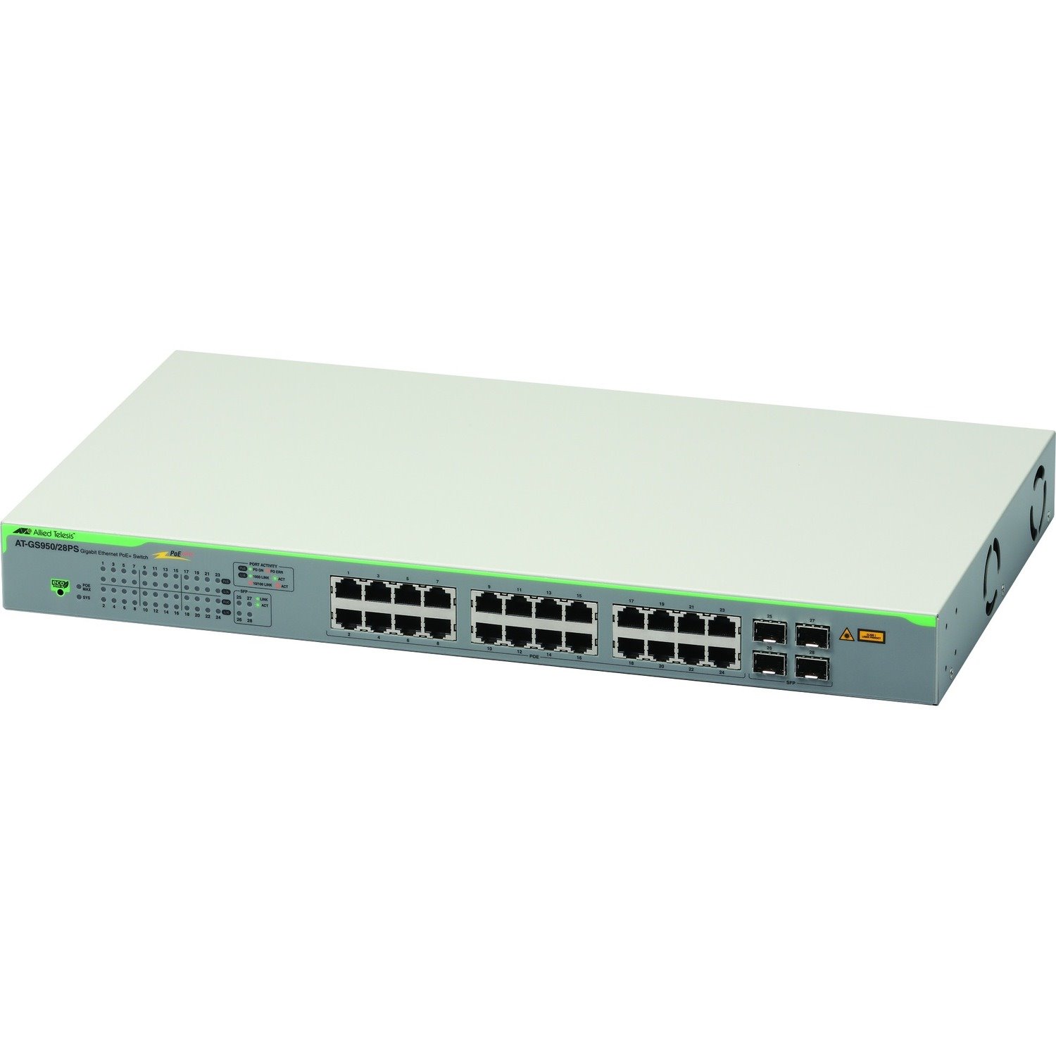 Allied Telesis 24-port 10/100/1000T WebSmart Switch with 4 SFP Ports and PoE+