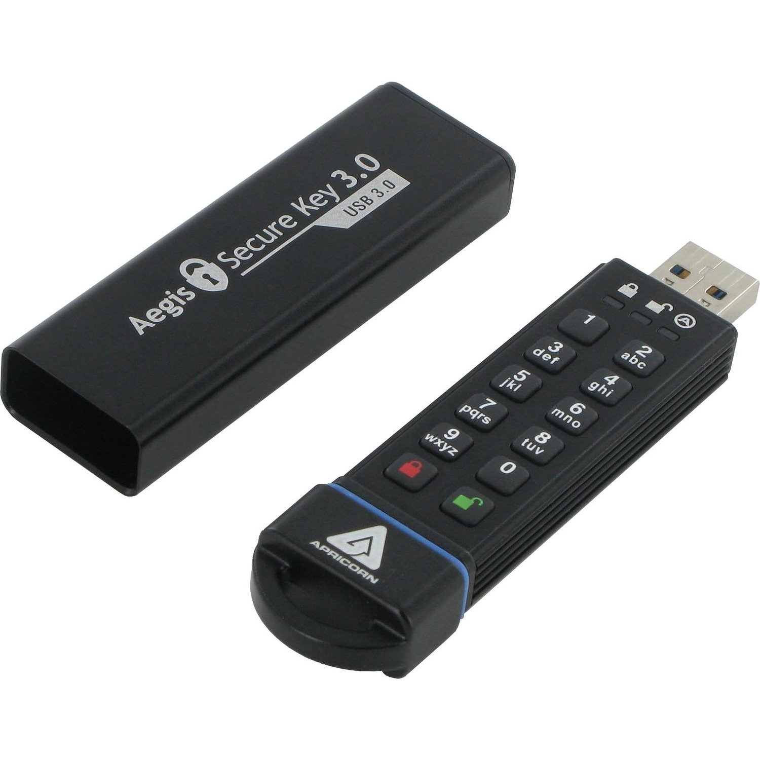 Apricorn Aegis Secure Key 3.0 120 GB USB 3.0 Flash Drive - 256-bit AES - TAA Compliant