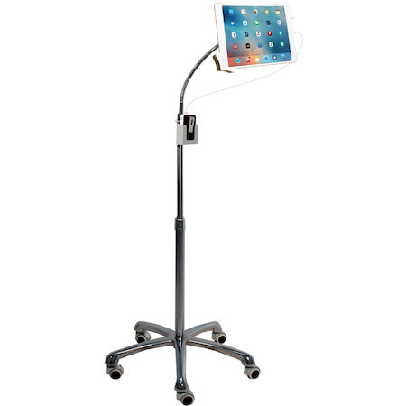 CTA Heavy-Duty Gooseneck Floor Stand for 7-13 Inch Tablets, including iPad 10.2-inch (7th/ 8th/ 9th Generation)