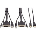 Tripp Lite by Eaton DVI KVM Cable Kit - DVI USB 3.5 mm Audio (3xM/3xM) + USB (M/M) 1080p 10 ft. (3.05 m)