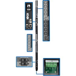 Tripp Lite by Eaton 28.8kW 220-240V 3PH Switched PDU - LX Interface, Gigabit, 30 Outlets, Hardwire 380-415V Input, LCD, 1.8 m Cord, 0U 1.8 m Height, TAA