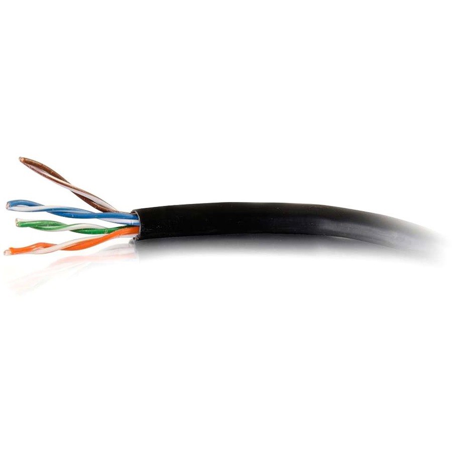 C2G 1000ft Cat6 Bulk Ethernet Network Cable-Solid UTP Plenum CMP Black TAA