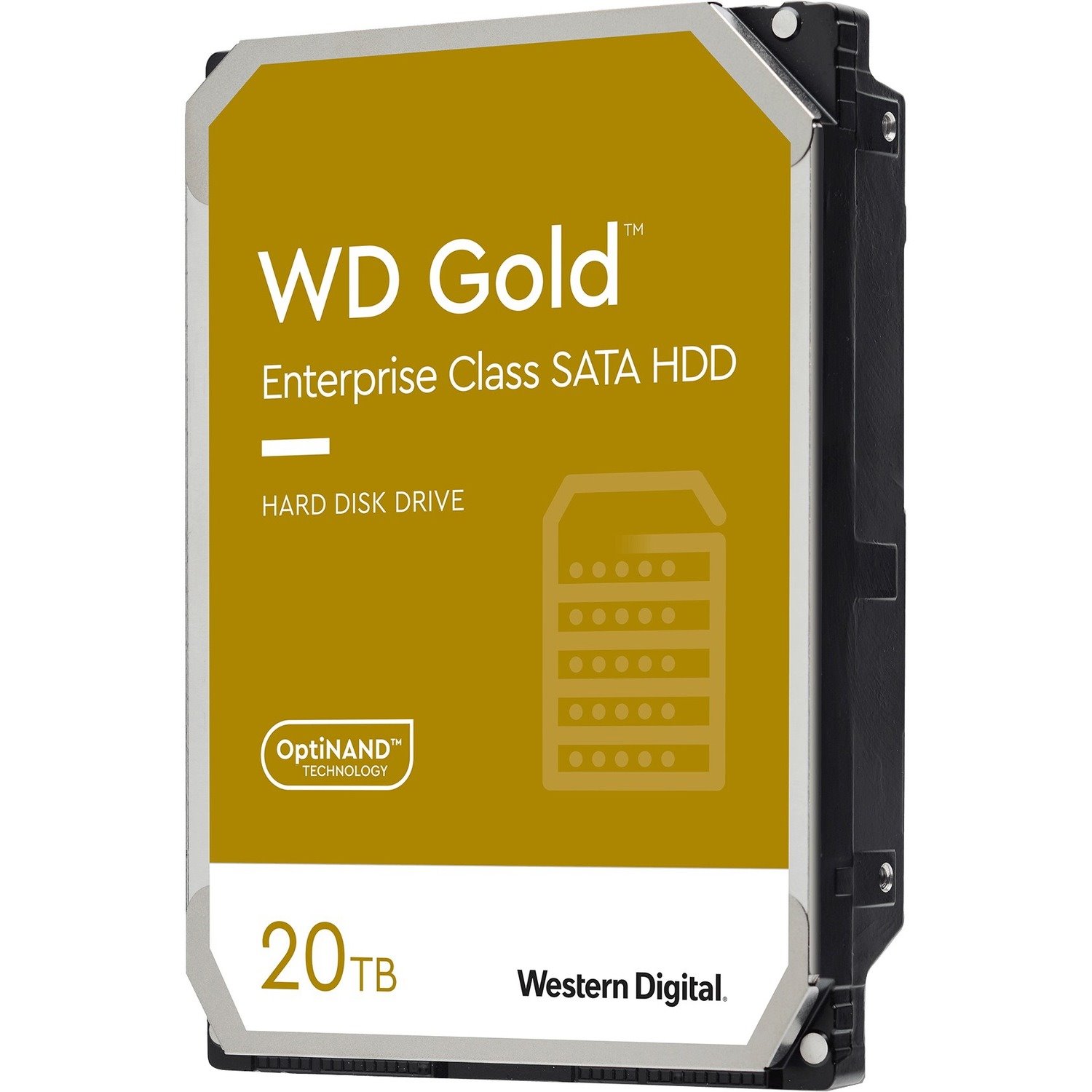 WD Gold WD202KRYZ 20 TB Hard Drive - 3.5" Internal - SATA (SATA/600) - Conventional Magnetic Recording (CMR) Method