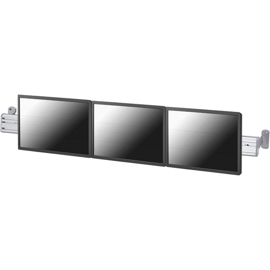 Newstar Wall Mount Toolbar for up to three 10-24" monitor screens - Silver