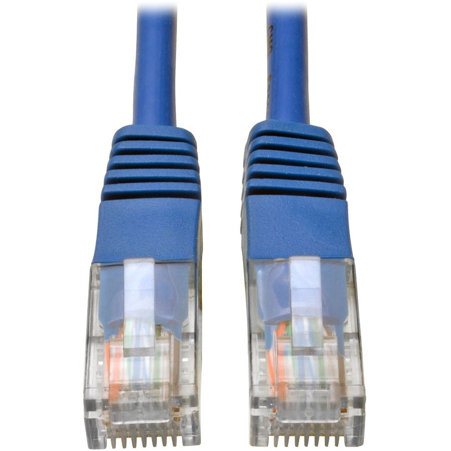 Eaton Tripp Lite Series Cat5e 350 MHz Molded (UTP) Ethernet Cable (RJ45 M/M), PoE - Blue, 50 ft. (15.24 m)