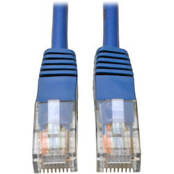 Tripp Lite Cat5e 350 MHz Molded (UTP) Ethernet Cable (RJ45 M/M) PoE Blue 1 ft. (0.31 m)