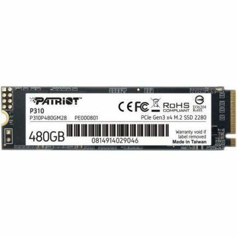 Patriot Memory P310 480 GB Solid State Drive - M.2 2280 Internal - PCI Express NVMe (PCI Express 3.0 x4)