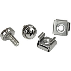 StarTech.com Rack Screws - 20 Pack - Installation Tool - 12 mm M5 Screws - M5 Nuts - Cabinet Mounting Screws and Cage Nuts