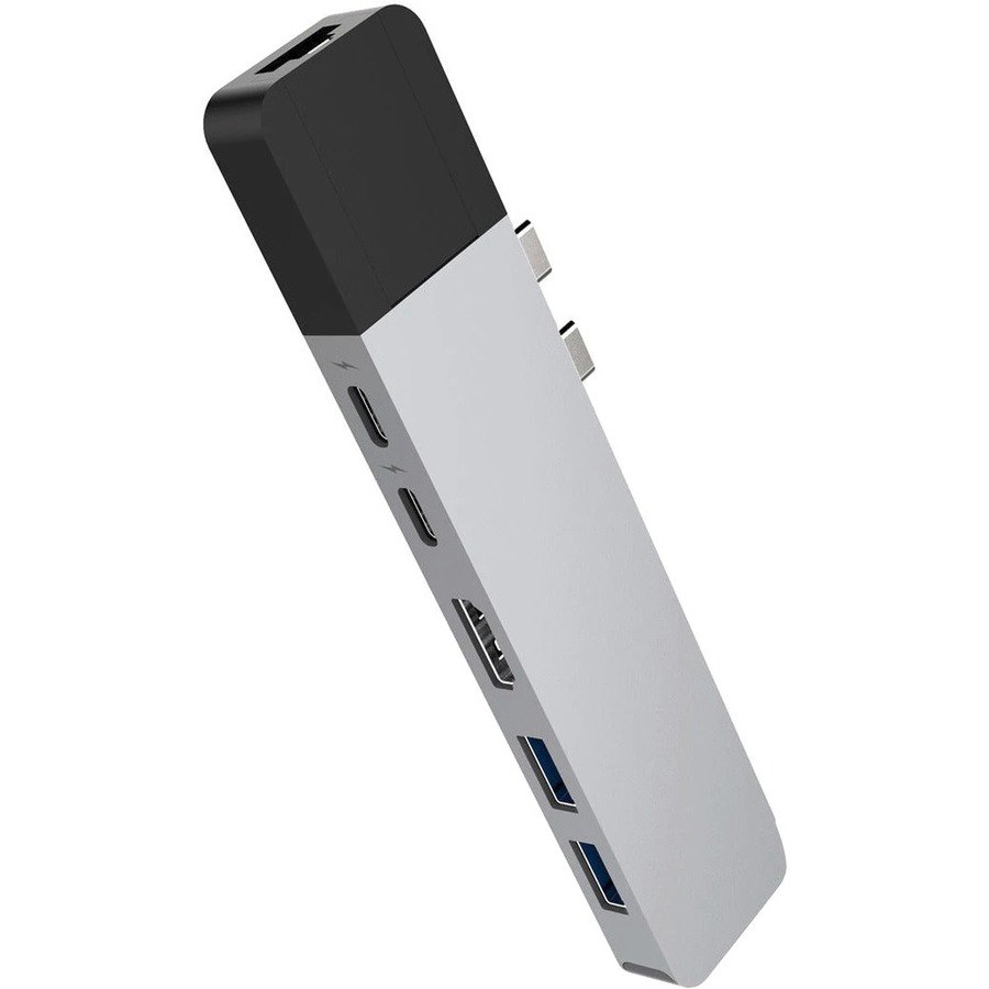 Hyper NET GN28N-SILVER USB Type C Docking Station for Notebook/Desktop PC - 100 W - Silver