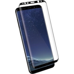 Kanex EdgeGlass Edge to Edge Screen Protector for Galaxy S8 Black, Crystal Clear