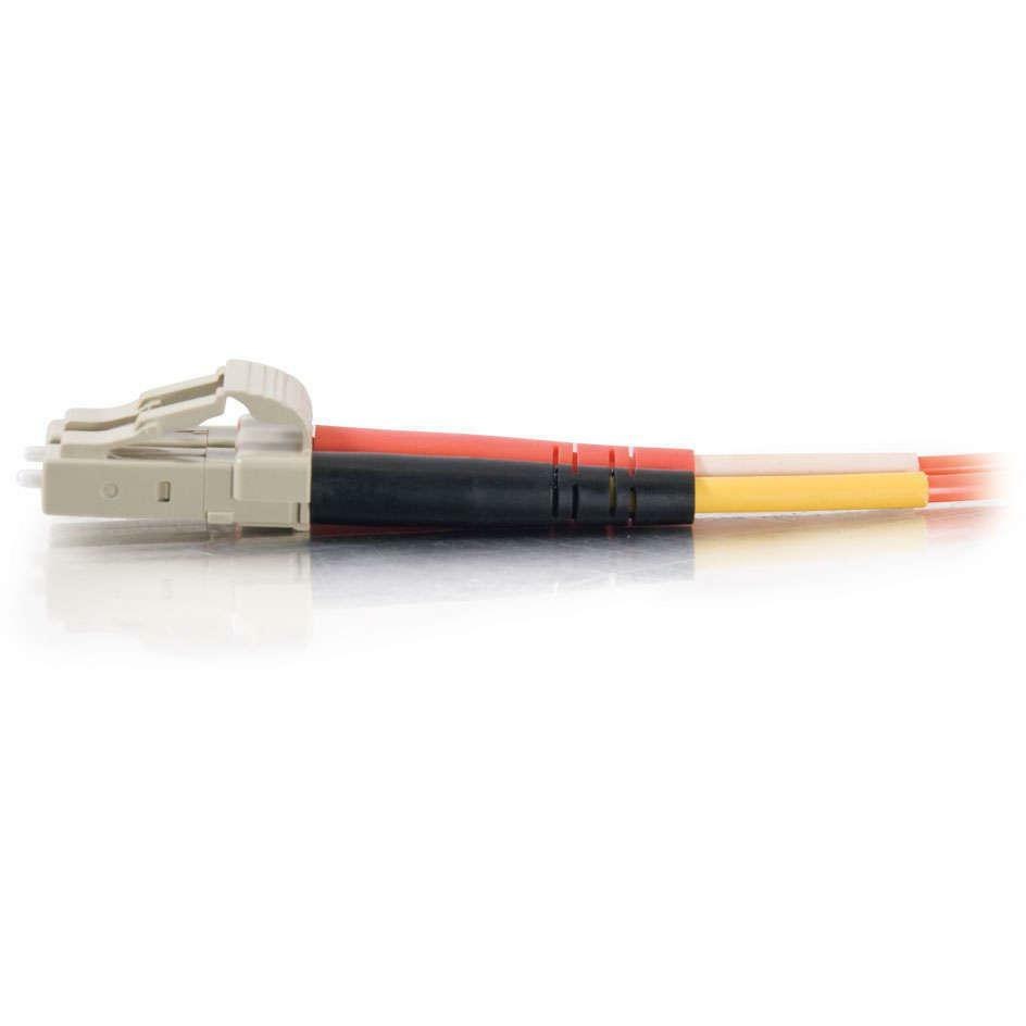C2G 15m LC-LC 50/125 OM2 Duplex Multimode PVC Fiber Optic Cable (USA-Made) - Orange