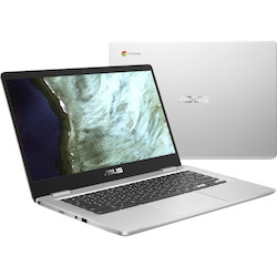 Asus Chromebook C423 C423NA-DH02 14" Chromebook - HD - 1366 x 768 - Intel Celeron N3350 Dual-core (2 Core) 1.10 GHz - 4 GB Total RAM - 32 GB Flash Memory - Black, Silver
