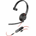 Poly Blackwire 5210 Wired On-ear Mono Headset - Black