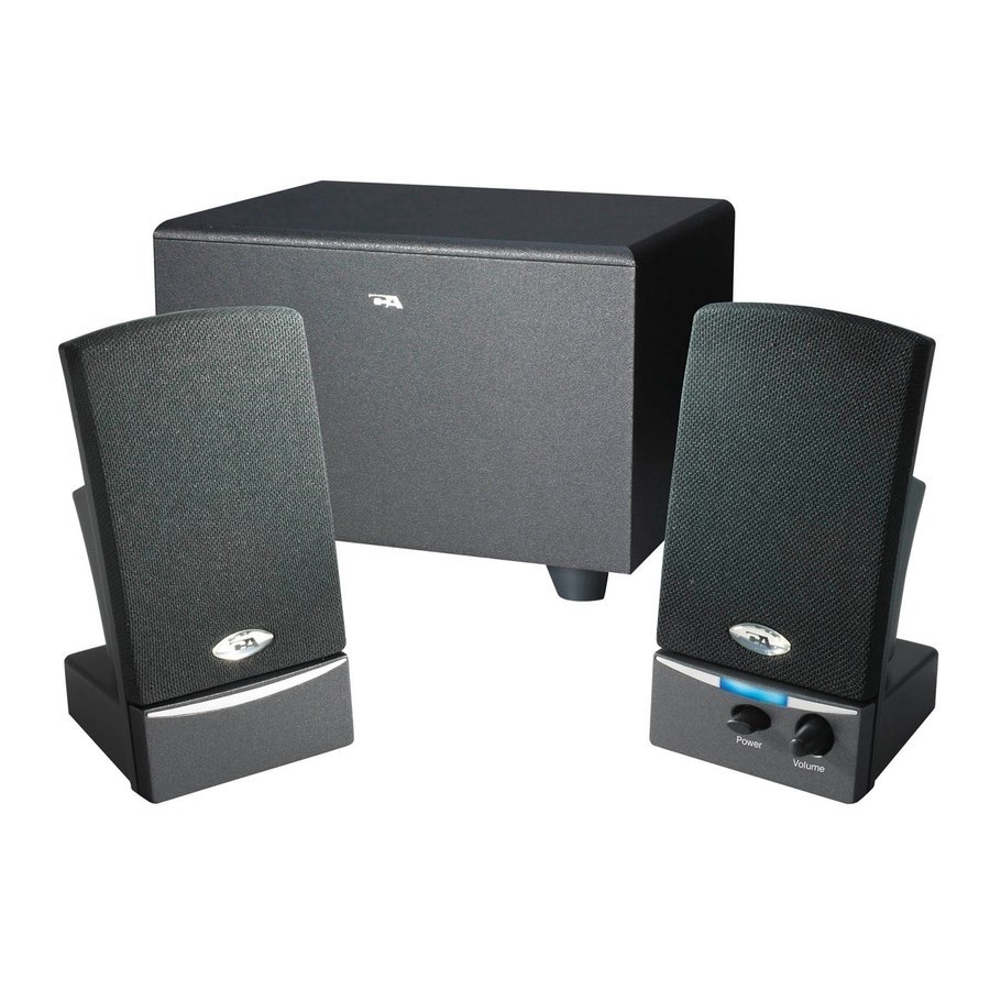 Cyber Acoustics CA-3001WB 2.1 Speaker System - 8 W RMS - Black