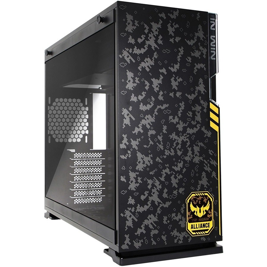 In Win 101 TUF Gaming Gaming Computer Case - ATX Motherboard Supported - Mid-tower - Tempered Glass, ABS Plastic, Galvanized Steel - Black