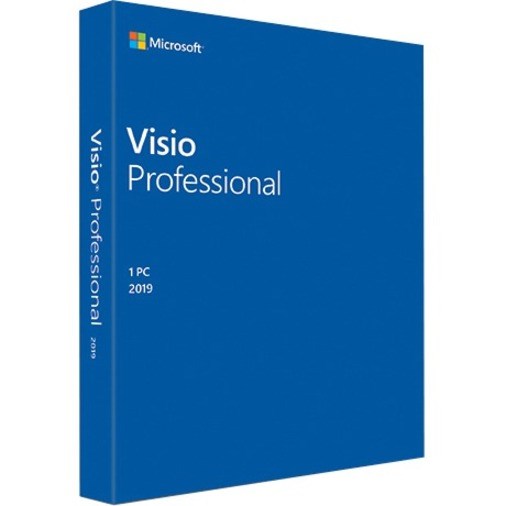 Microsoft Visio 2019 Professional for Windows 10 - Box Pack - 1 PC - Medialess