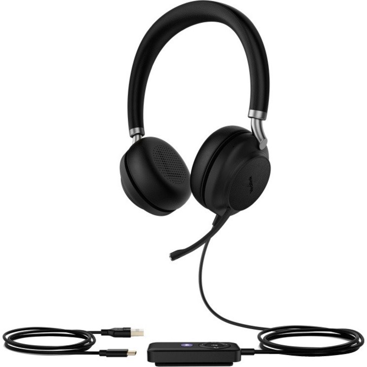 Yealink UH38 Wired/Wireless Over-the-head Stereo Headset - Black