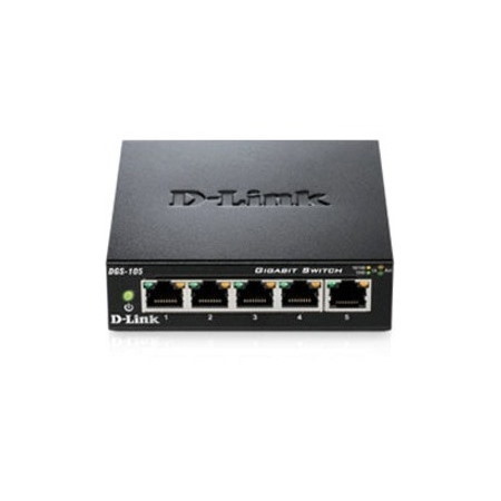 D-Link DGS-105 5 Ports Ethernet Switch - 10/100/1000Base-T