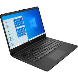 HP 14-dq0000 14-dq0020nr 14" Notebook - HD - 1366 x 768 - Intel Celeron N4020 Dual-core (2 Core) 1.10 GHz - 4 GB Total RAM - 64 GB Flash Memory - Jet Black